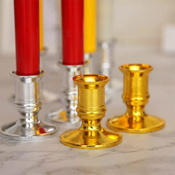 20 stk. Koniske Lysestaker Gull Pillar Lysestaker for Bord Midtstykke Moderne Lysestaker