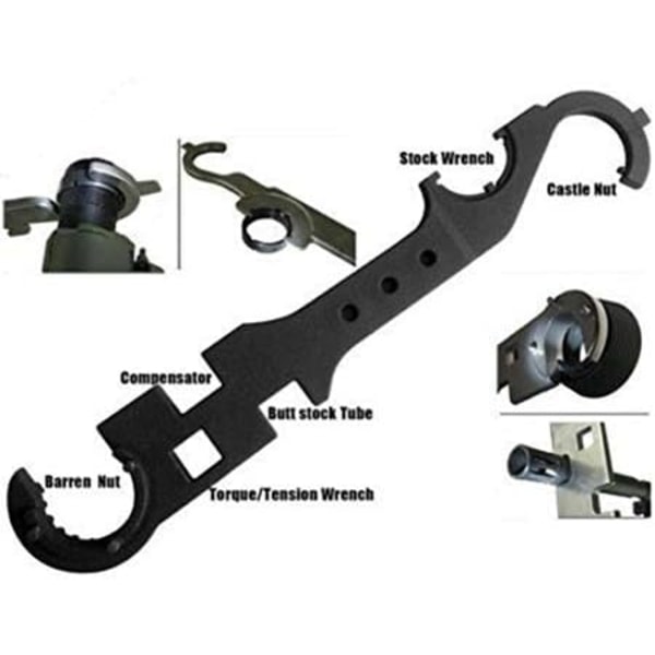 Gjelder for AR15 / M4 Taktisk Våpentekniker Rifle Spennmutter, ZQKLA