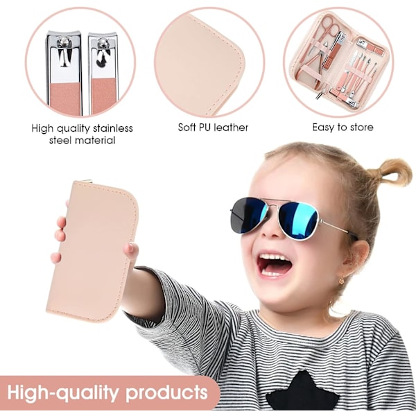 Nagelklippare och bärbart skönhetsverktygsset, Roséguld Marten, ZQKLA