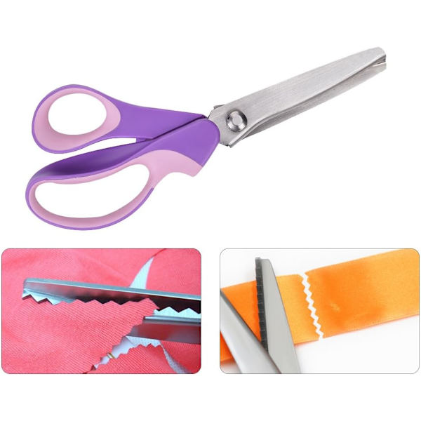 Pinking saks 23,5 cm Profesjonell rustfritt stål Sy, ZQKLA