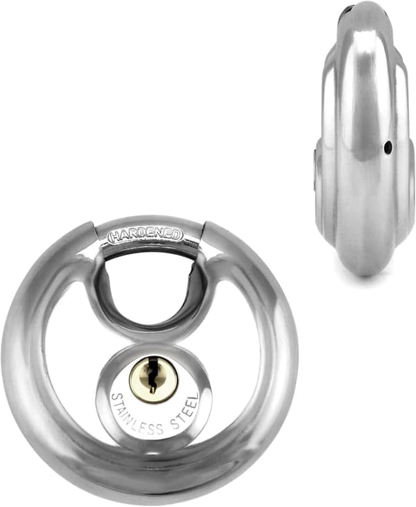 Sett med 2 Hengelåser med Rustfritt Stål Shackle Disc Lock 2 K,ZQKLA