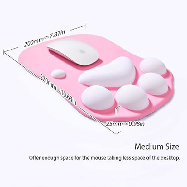 Musmatta med handledsstöd, Ergonomisk musmatta, Kawaii Katt M, ZQKLA