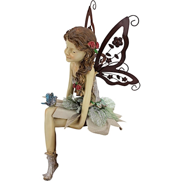 Fannie Hagefe Sittende Statue, 21 cm, Polyresin, Fullfarge