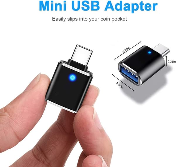 USB C till USB OTG 3.0 Adapter - USB Typ C Hane till USB A Hona, ZQKLA