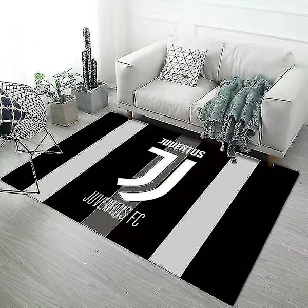 Fotbollslag Logotyp Area Matta Halkfri Golvmatta Dörrmatta Juventus Matta Lämplig För Sovrum Inomhus Och Utomhus 80*120cm