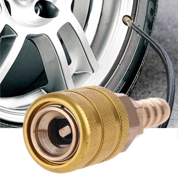 Låsende Luftdæk Chuck - Messing Inflator Dyses Adapter til Dæk P,ZQKLA