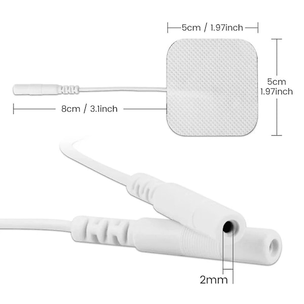 55 Par Pack TENS EMS Elektrodpåsar Gelplåster för Elektrodpåsar Elektroterapi Massager Neuromuskulär Stimulator