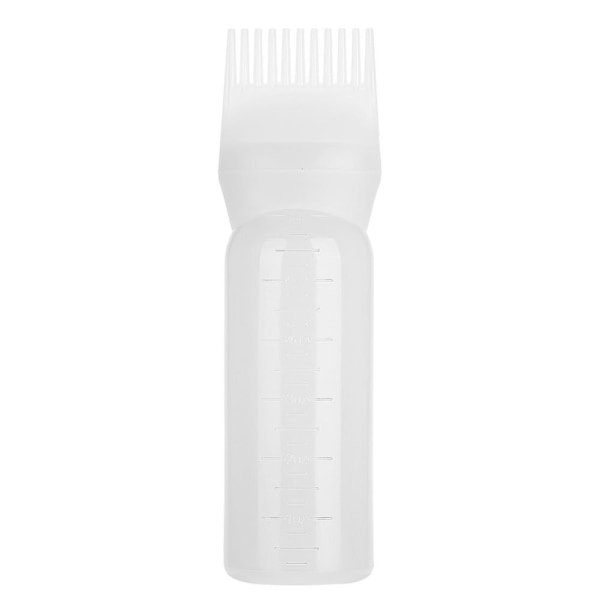 Color Dye Bottle Applicator Comb Professional Salon Shampoo annosteluharja Valkoinen