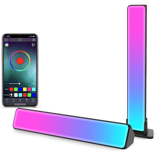 LIGHT Smart LED Lampe, RGB Smart Skrivebordslampe med Flere Lys, ZQKLA