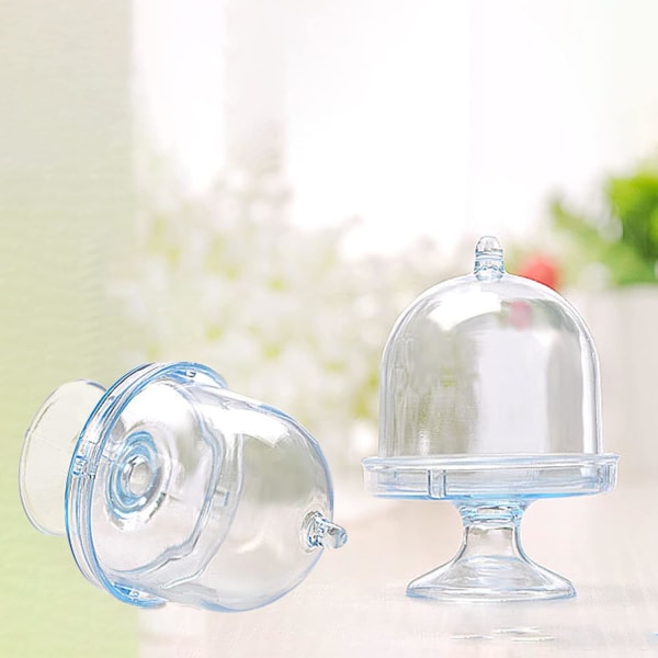 12 stykker Mini Cake Cloche Stand, Mini Transparent Cake Stan, ZQKLA