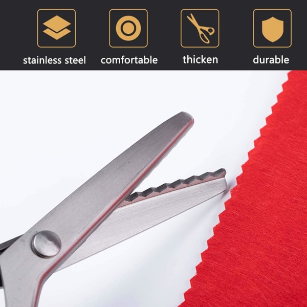 Pinking Scissors 23,5 cm Professionella Rostfritt Stål Sy, ZQKLA