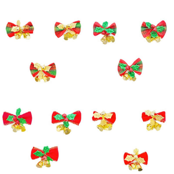 12 st julbågshängande prydnader Xmas Mini Båge med, ZQKLA