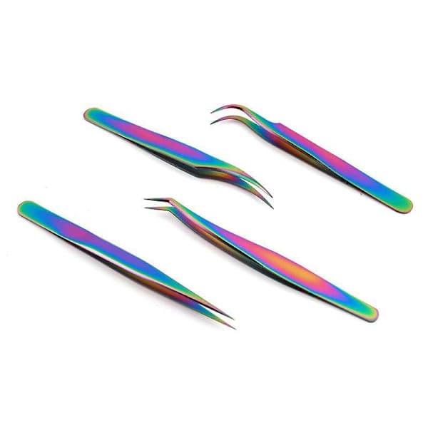2-pack Pincetter för nageldekorationer - Ögonfransförlängning multifärg, su