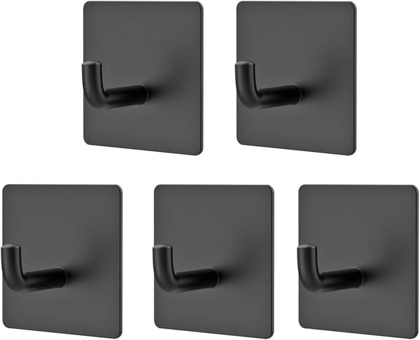 Dewenwils 5-pak Adhæsive Kroge, Væghængte Kroge i Rustfrit Stål