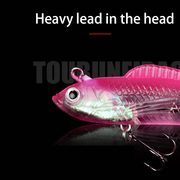 10 Stycken Predator Fiskedrag, Öringdrag, Mjukt Bete, Hav, ZQKLA