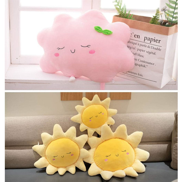 Solmoln Kudde Plysch Soffa Kudde Bil Nacke Kudde, ZQKLA