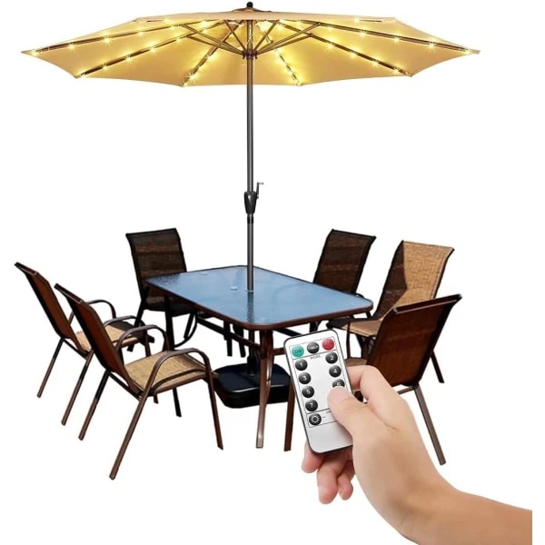 Patio-varjostinvalot Langaton valaistus kaukosäätimellä 8 kirkkautta