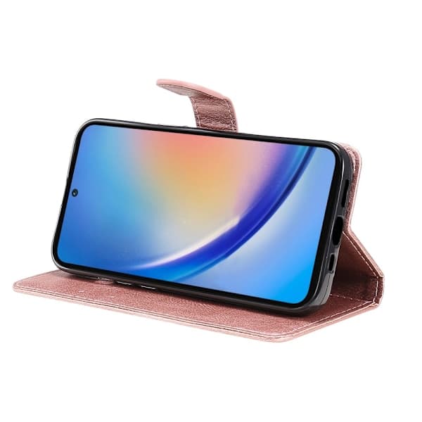 Samsung Galaxy A55 5G Kotelo Solid Nahka Ruusukulta,su