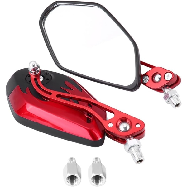 1 par Universal Sink Flame Motorcykel Backspegel (röd) Scoo
