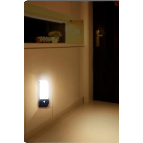 2 stk Sort Udendørs LED Væglampe med Bevægelsessensor - C,ZQKLA