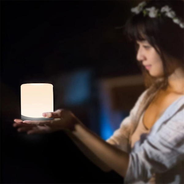 Natlampe LED Farvebelysning Touch Sensor Sengelampe til ,ZQKLA