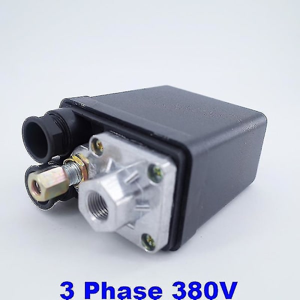 Høy kvalitet 175psi 10bar 380v 20a 3-faset luftkompressor trykkbryter kontrollventil - 1 port - 6-8bar område
