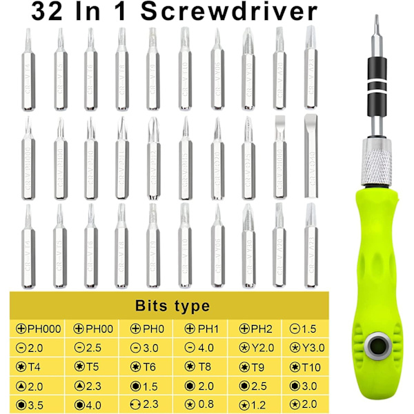 32-in-1 Pieni Ruuvimeisselisarja, Mini Magneettinen Ruuvimeisselisarja – Co