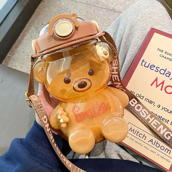 1400ML Kawaii Vesipullo Matka Karhu Vedenkeitin Urheilu Juominen, ZQKLA