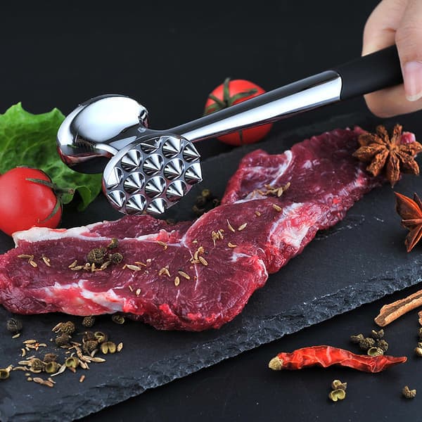 Kjøttmørnerklubbe for kjøkken og grill, robust rustfritt stål
