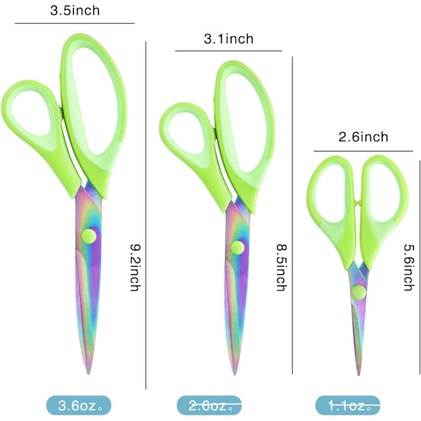 Titanium Saks, Skarpe Blade Sakse, Gummi Blødt Greb Han,ZQKLA