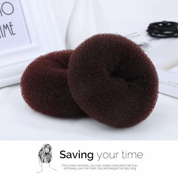 Donut Hårtutskruvningsverktyg 7 delar, Ring Style Bun Maker Set med, ZQKLA