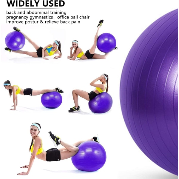 55 cm yoga träningsboll, anti-burst och halk resint övning, ZQKLA