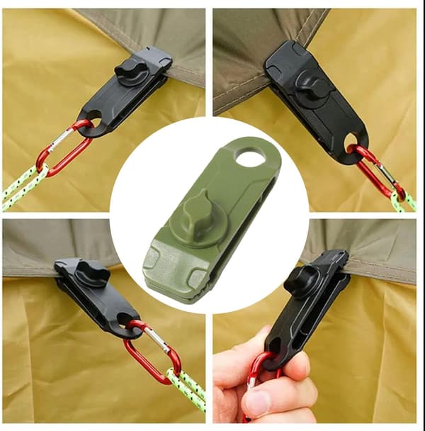10 stk Multifunksjonelle Campingtelt Plugger Justerbare Nylon Spenne, ZQKLA