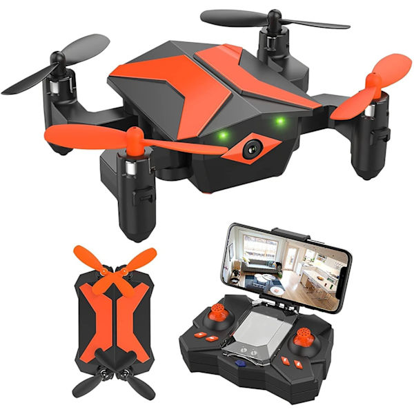 Drone med kamera - FPV-droner for barn, RC-quadkopterdrone, ZQKLA