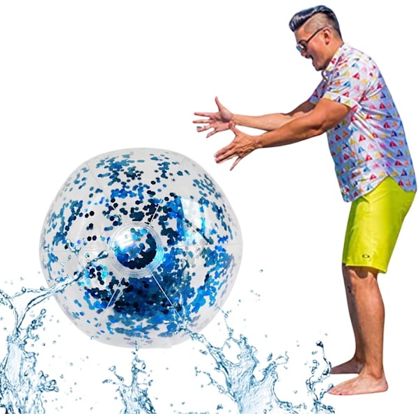 1-pack Glitter Strandboll Uppblåsbar Konfetti Lös Ba, ZQKLA
