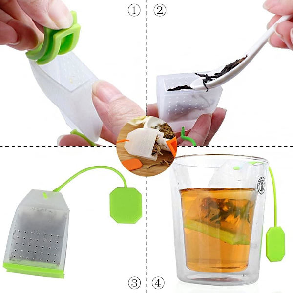 5 stycken filterteinfuser, silikontefilter, tefilter, ZQKLA
