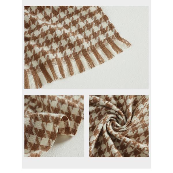 Rutig Damscarf - Lång Vinterpläd Halsduk för Kvinnor, ZQKLA