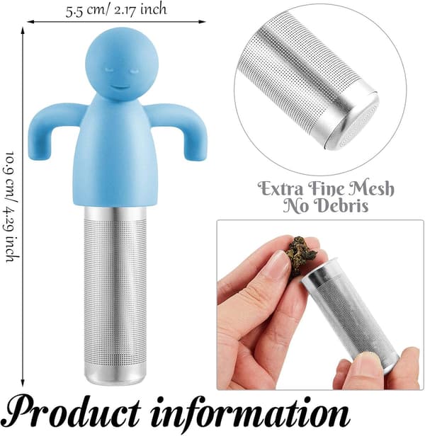 2 stk. (Blå, Grå) Te-infuser til løs te Sød Fin Mask Te