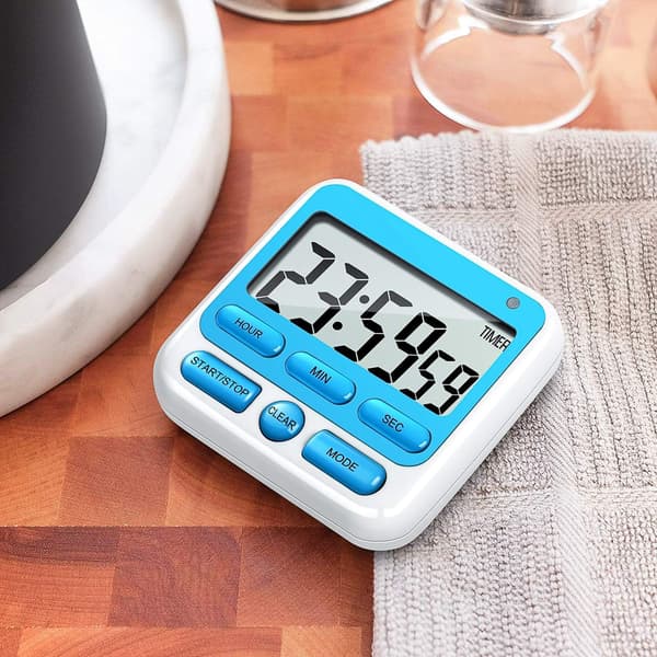 Digital Köktimer med Tyst/Hög Larmknapp PÅ/AV, ZQKLA