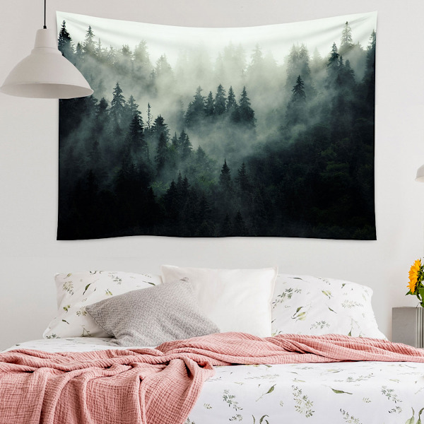 Vævmønstret Tapetmural Skovtåge Moderne Fleece Stue Værelse