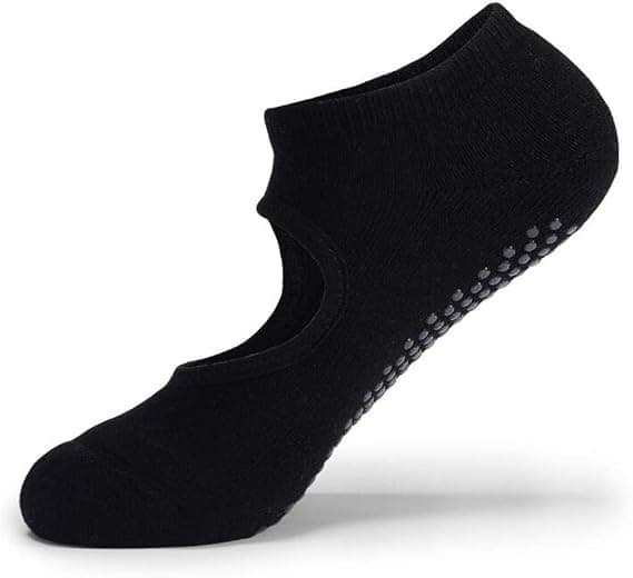 Yogasockor för kvinnor, 2 par halkfria greppsockor, ZQKLA