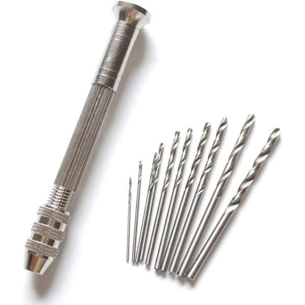 Mini Handborr med 10 st Mikro Spiralborr för Actionfigurer