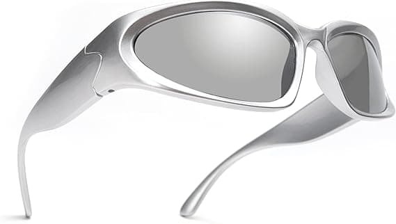 Wrap Around Modeglas för Män Kvinnor Snabb Oval Mörk Solglasögon