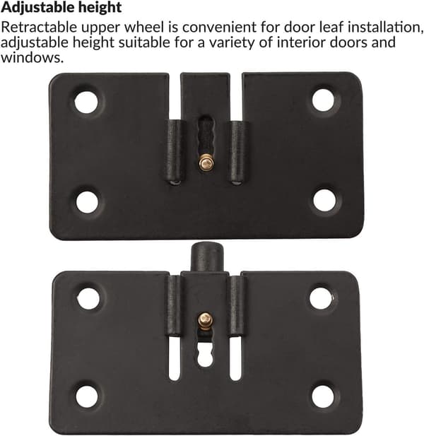 2-pack Glidande Dörrvalsar Garderobsglidspår, Slidin,ZQKLA