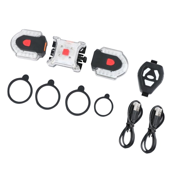 Cykelbakljus, USB Uppladdningsbar Trådlös Blinkare med Fjärrkontroll, ZQKLA