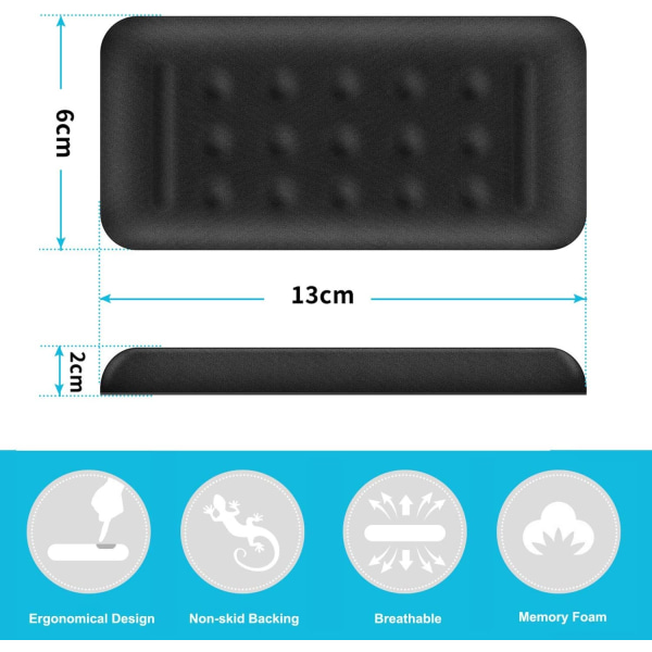 Handledsstöd i Memory Foam Halkfritt Ergonomiskt Mus-handledsstöd m,ZQKLA
