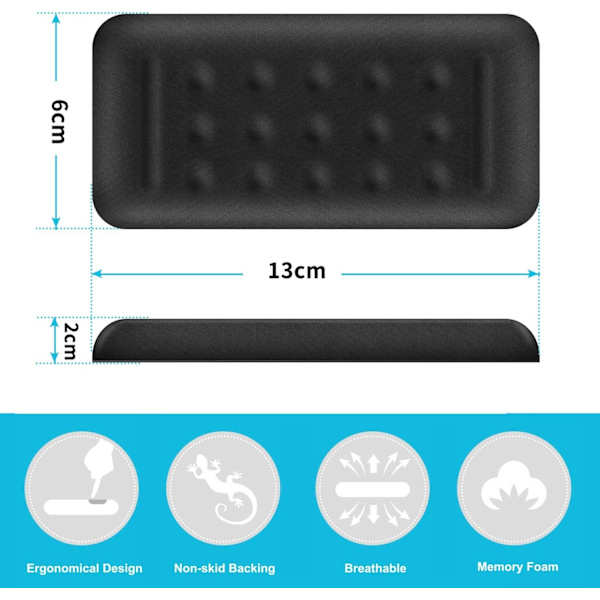 Memory Foam Håndledsstøtte Skridsikker Ergonomisk Musehåndledsstøtte m,ZQKLA