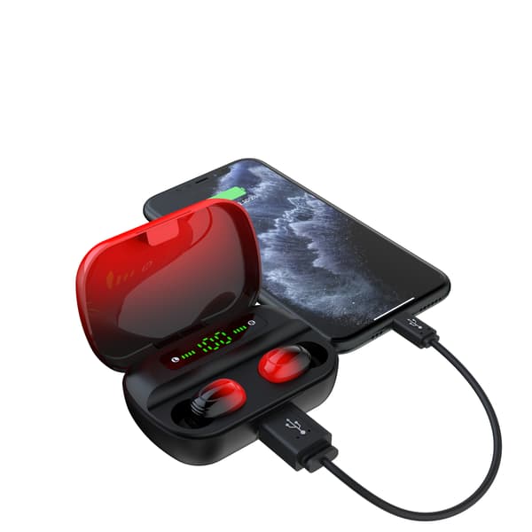（Rød）Trådløst headset mini Bluetooth sports headset, ZQKLA
