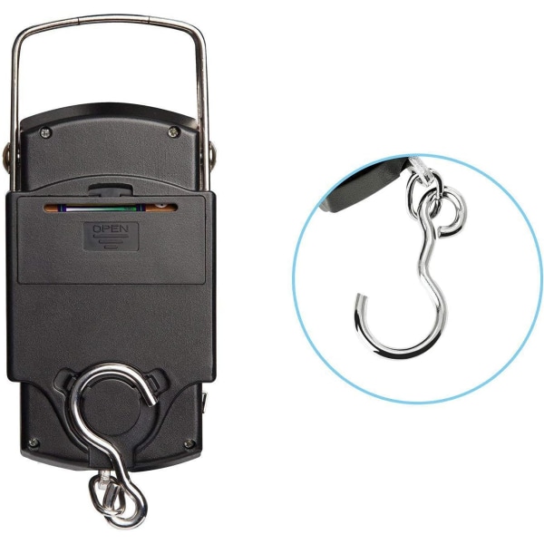 Fiskekrok Våg Bakgrundsbelyst LCD-skärm Portabel 110lbs / 50,ZQKLA