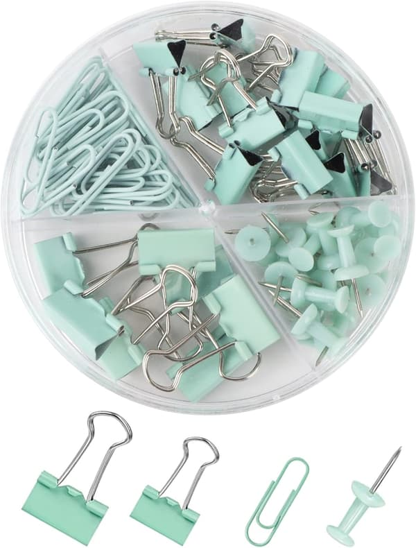 Assorterede Binderclips, Papirclips, Push Pins Sæt, Holdbare, ZQKLA